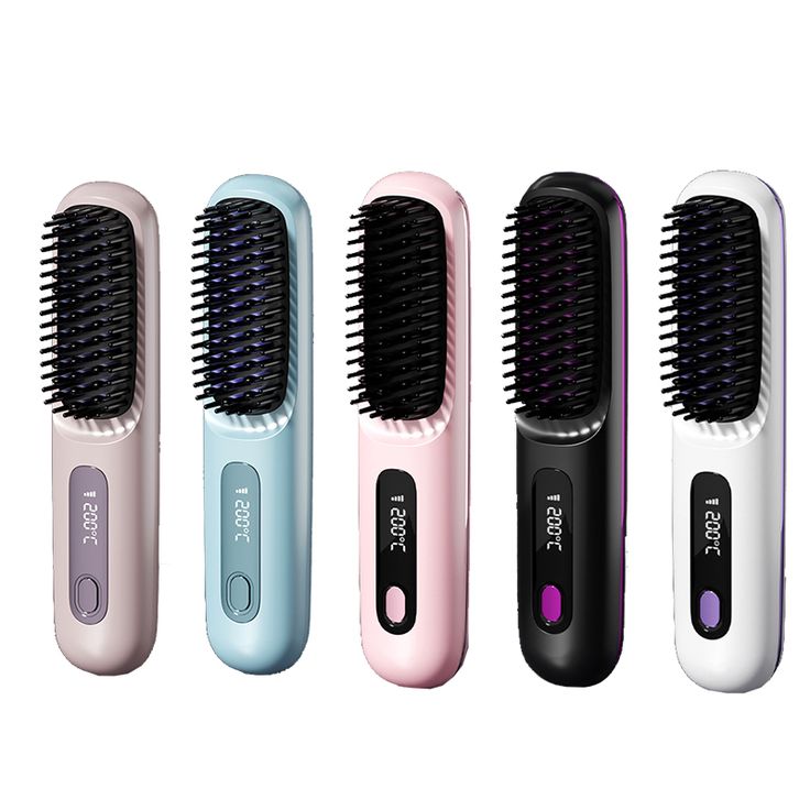 Dual-Purpose Electric Hair Comb for Curling & Straightening