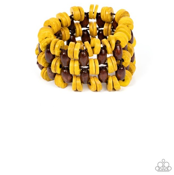 Galapagos Go-Getter Yellow Wooden Bracelet