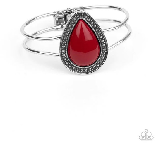 Over The Top Pop Red Bracelet
