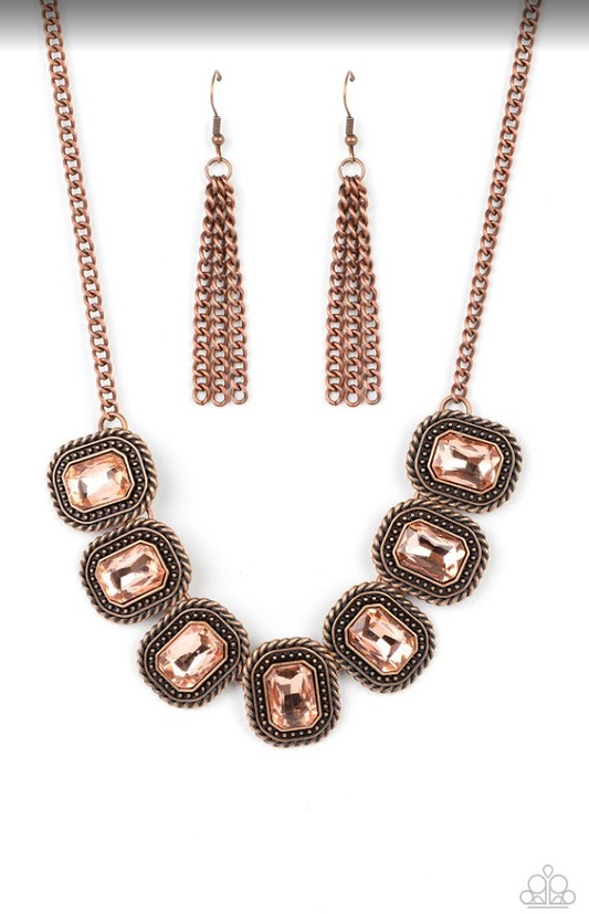Iced Iron Copper Necklace