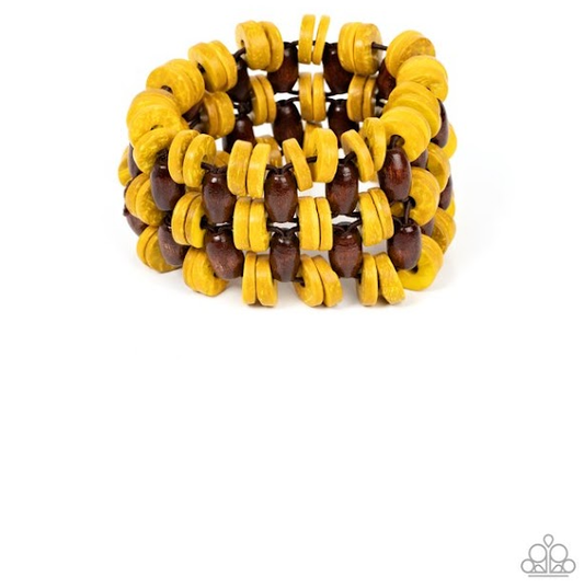 Galapagos Go-Getter Yellow Wooden Bracelet