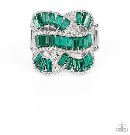 Six-Figure Flex Green Ring